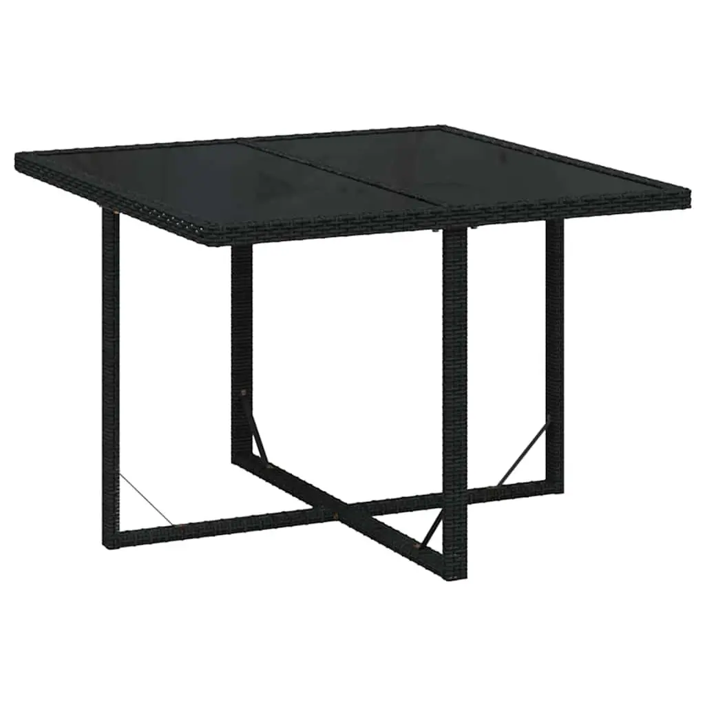 9 Piece Black Rattan Garden Dining Set