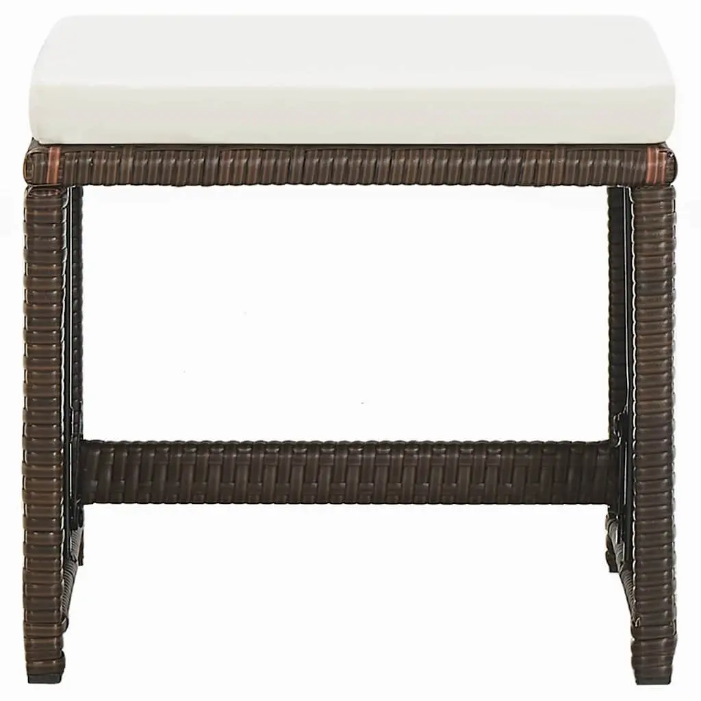 9 Piece Brown PE Rattan Garden Dining Set