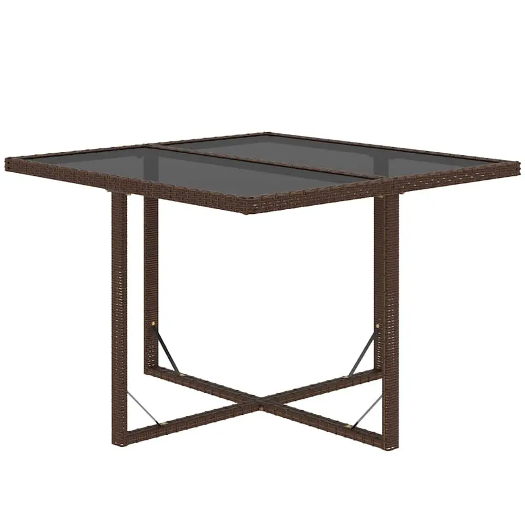 9 Piece Brown PE Rattan Garden Dining Set