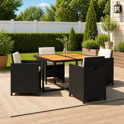 Elegant 5 Piece Garden Dining Set with Durable Design
