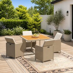 Sturdy 5 Piece Garden Dining Set for Outdoor Spaces