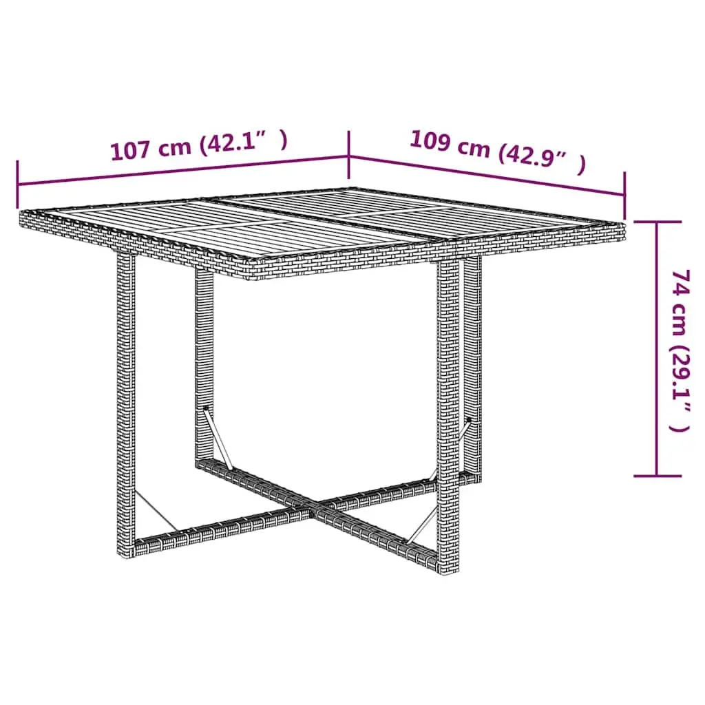 9 Piece Garden Dining Set in Beige