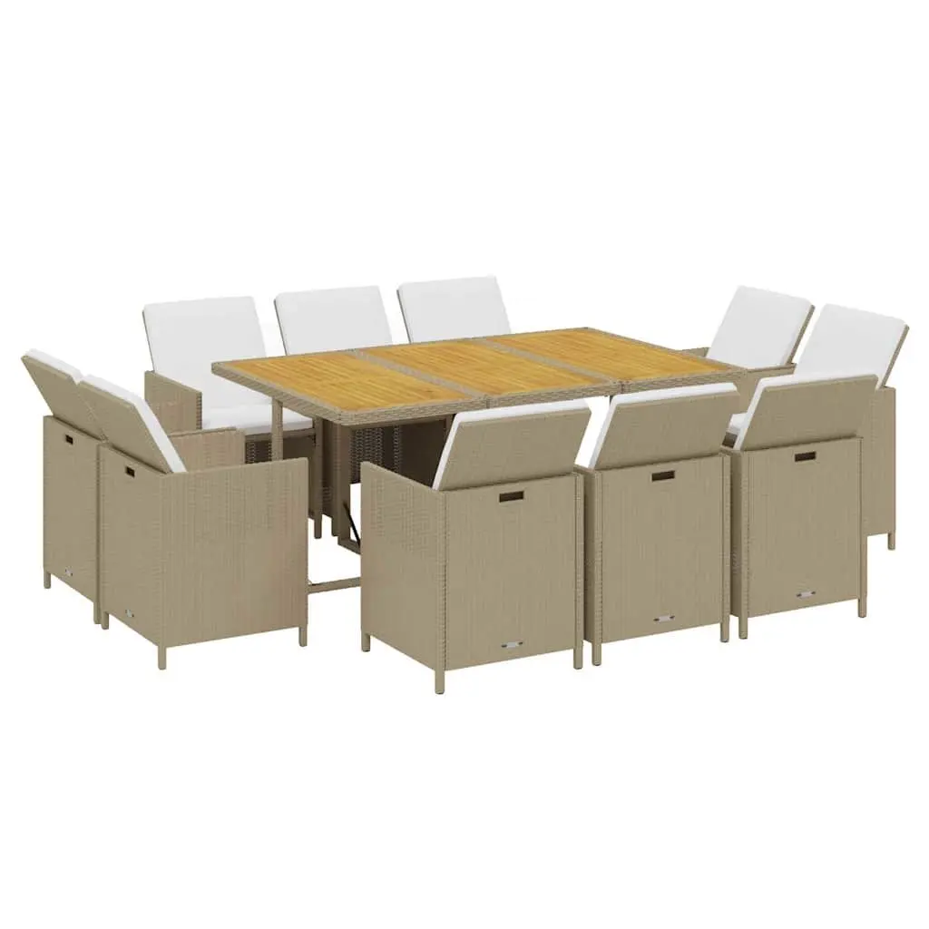 11-Piece Garden Dining Set with Durable Build