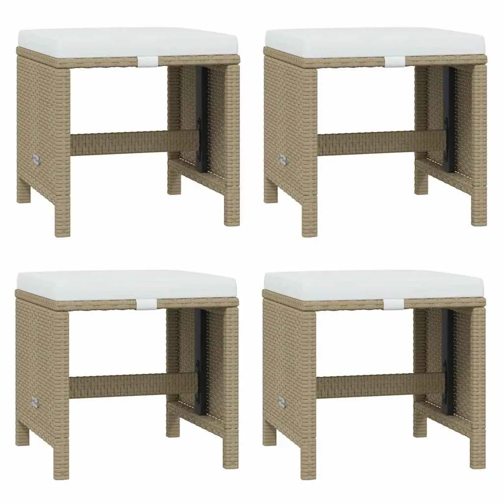 Beige 11-Piece Outdoor Dining Set with Durable Rattan