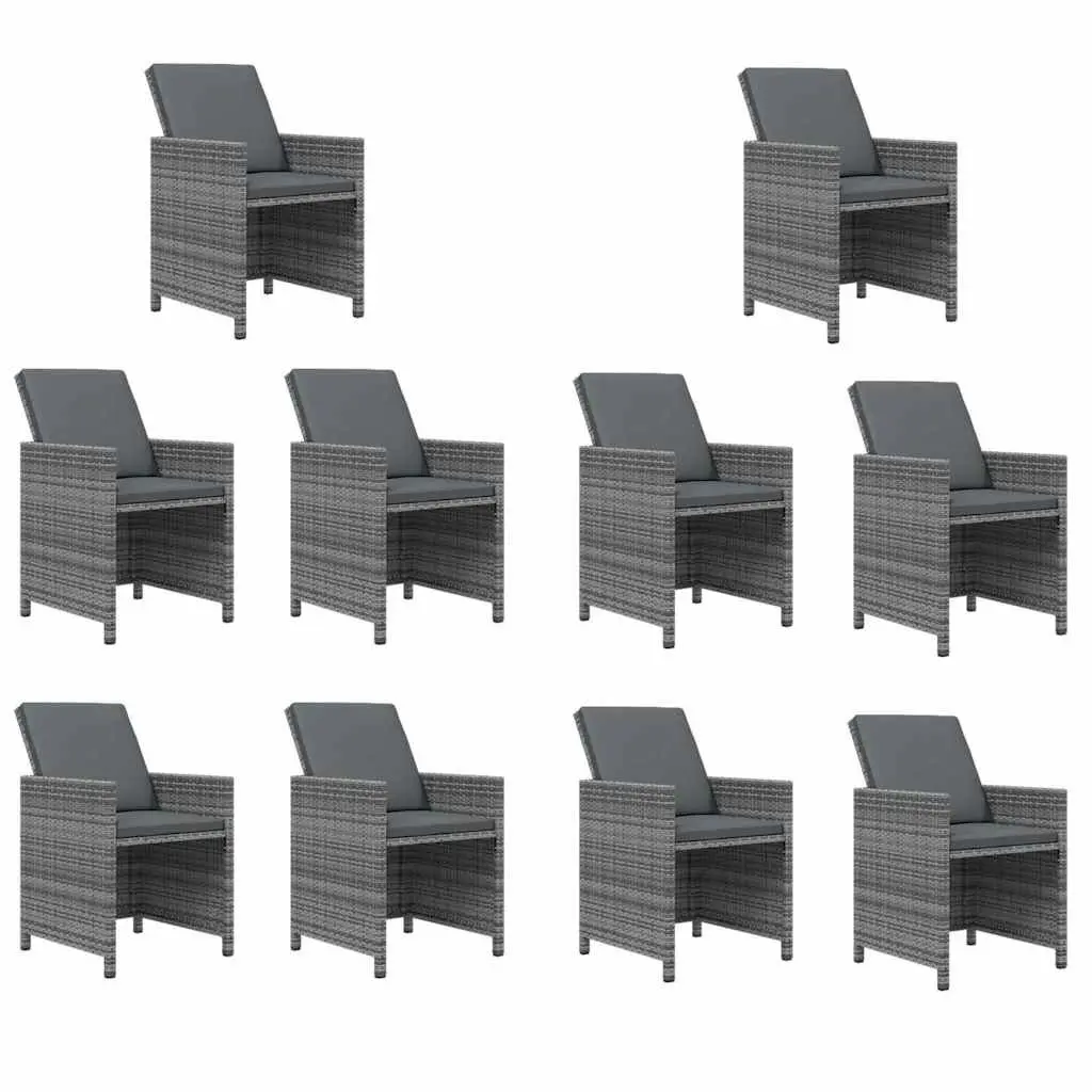 11 Piece Garden Dining Set with Cushions