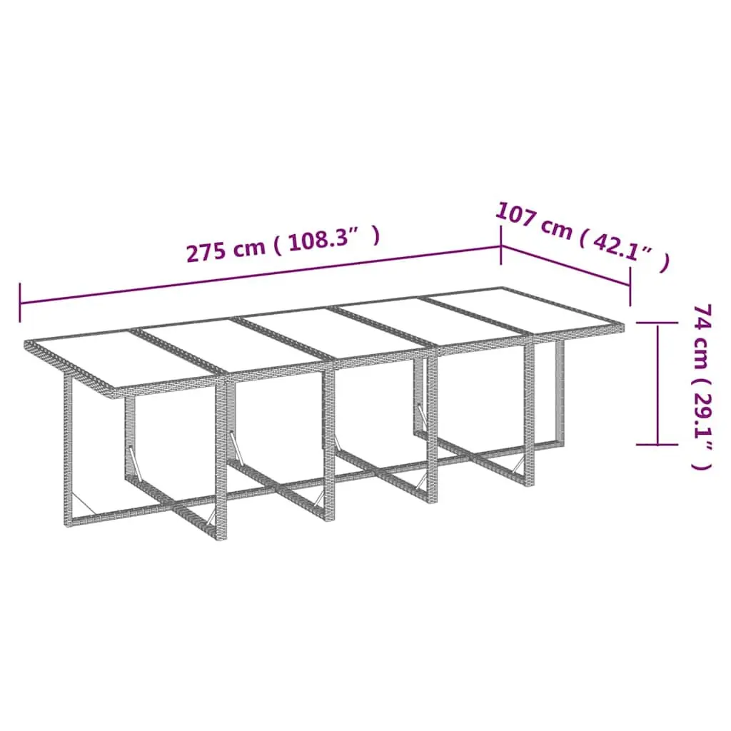11 Piece Garden Dining Set with Cushions