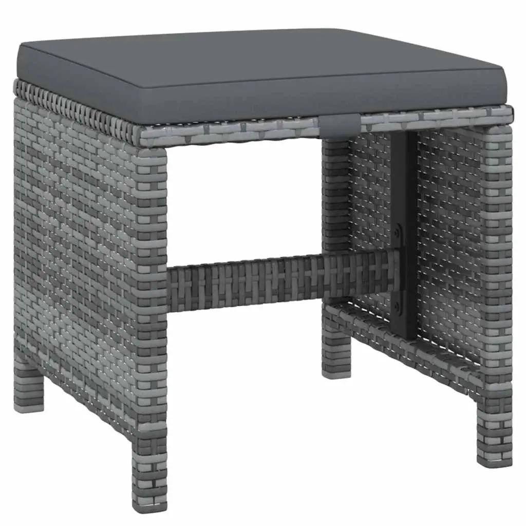 15 Piece Grey Garden Dining Set with Cushions
