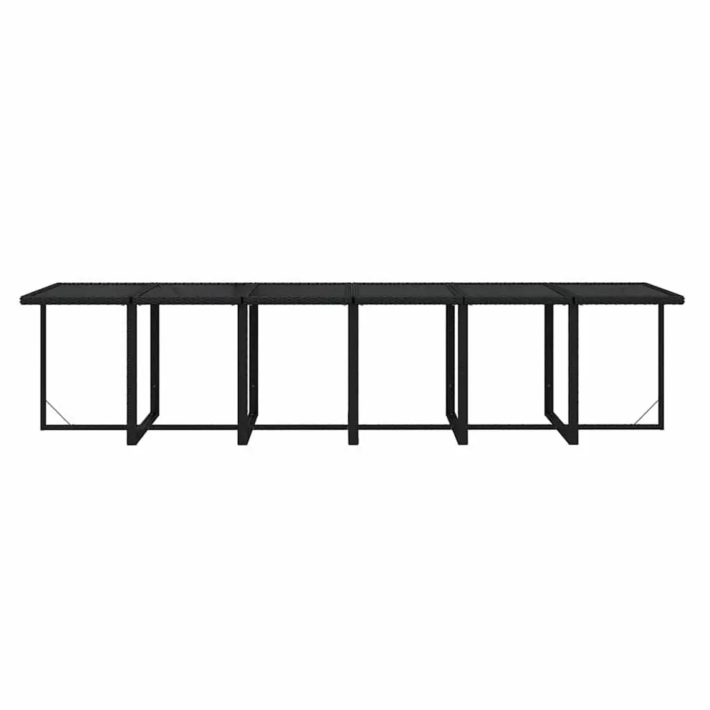 13 Piece Black Outdoor Poly Rattan Dining Set