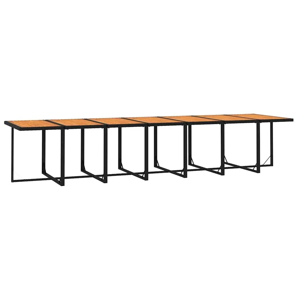 19 Piece Outdoor Dining Set Poly Rattan Steel Frame Black with Cushions