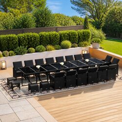 Durable 21-Piece Outdoor Garden Dining Set with Cushions