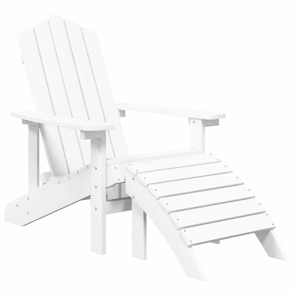 Outdoor Adirondack Chairs with Footstools & Table