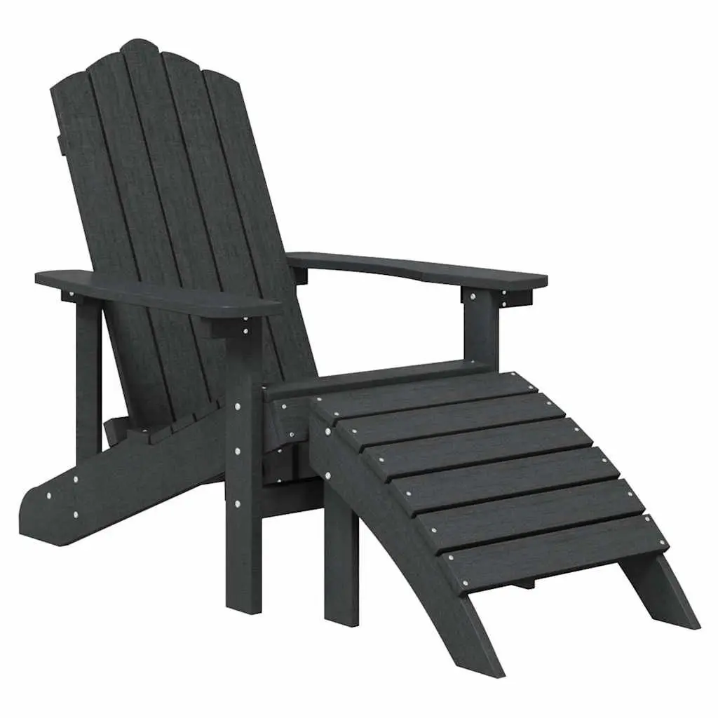 Adirondack Chairs Set with Footstools and Side Table