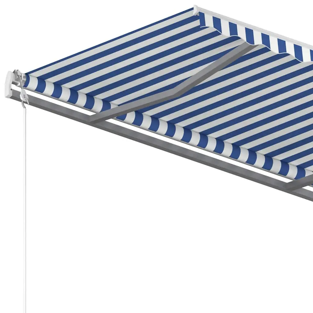 Automatic Retractable Awning 400x300 cm Blue White