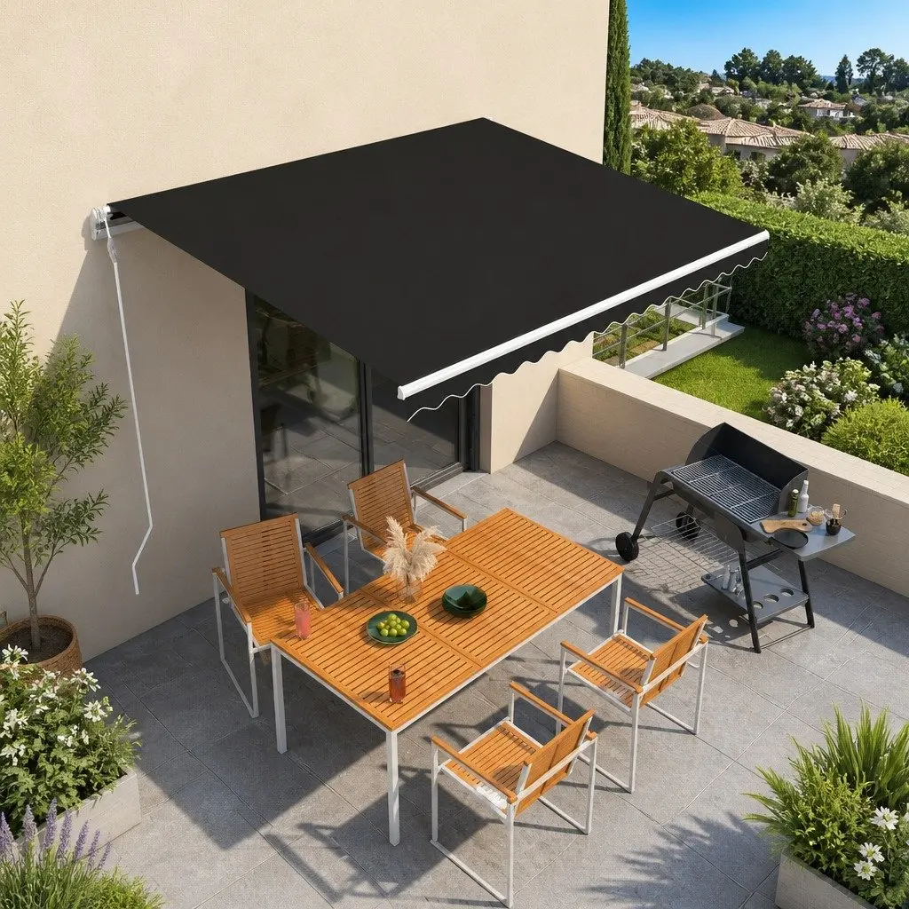 450x300cm Automatic Retractable Awning Anthracite