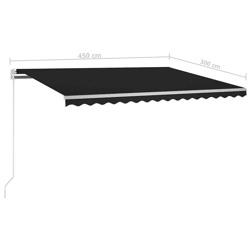 450x300cm Automatic Retractable Awning Anthracite