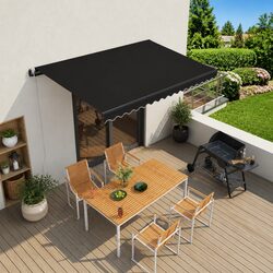 Premium Automatic Retractable Awning 450x300 cm Anthracite