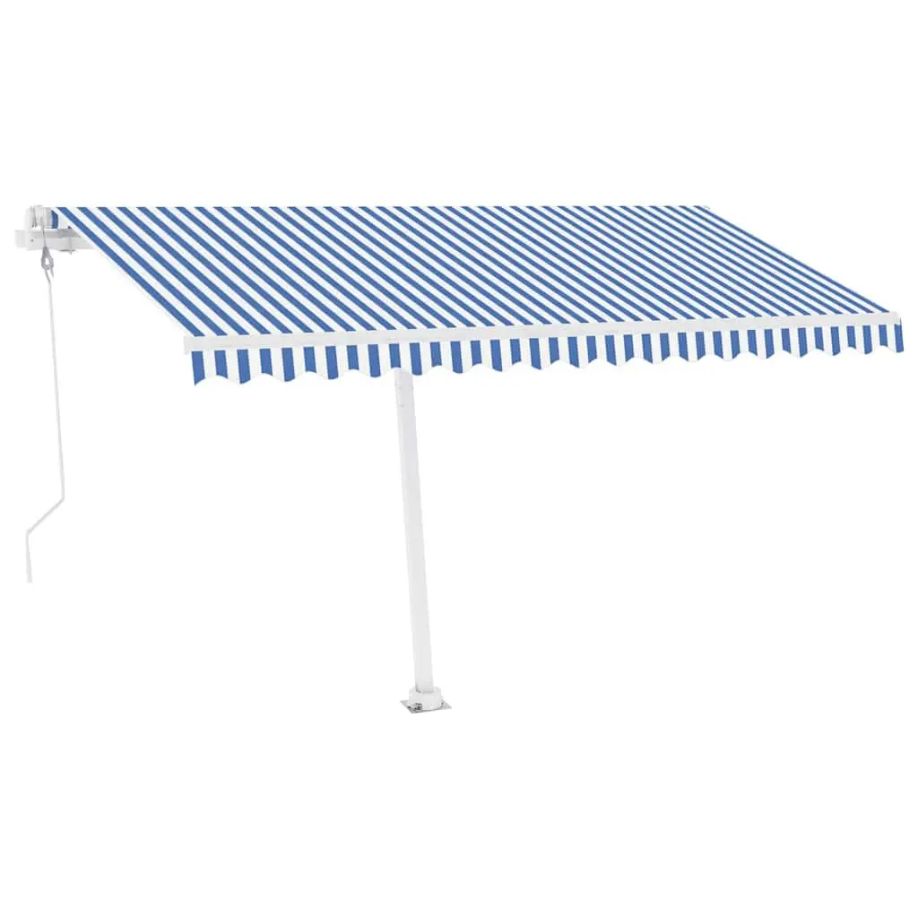 Blue Freestanding Automatic Retractable Awning 400x300cm