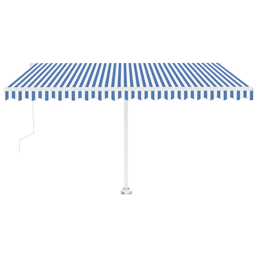 Blue Freestanding Automatic Retractable Awning 400x300cm