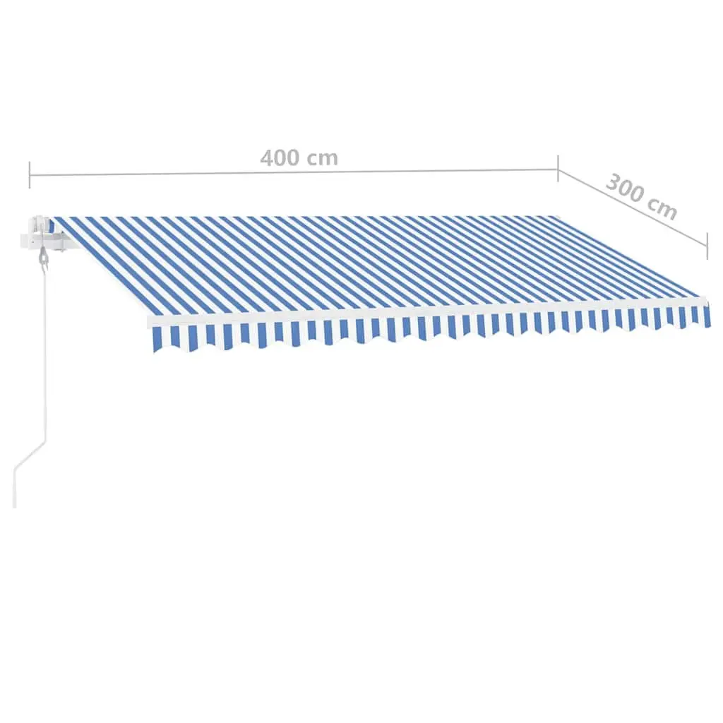 Blue Freestanding Automatic Retractable Awning 400x300cm