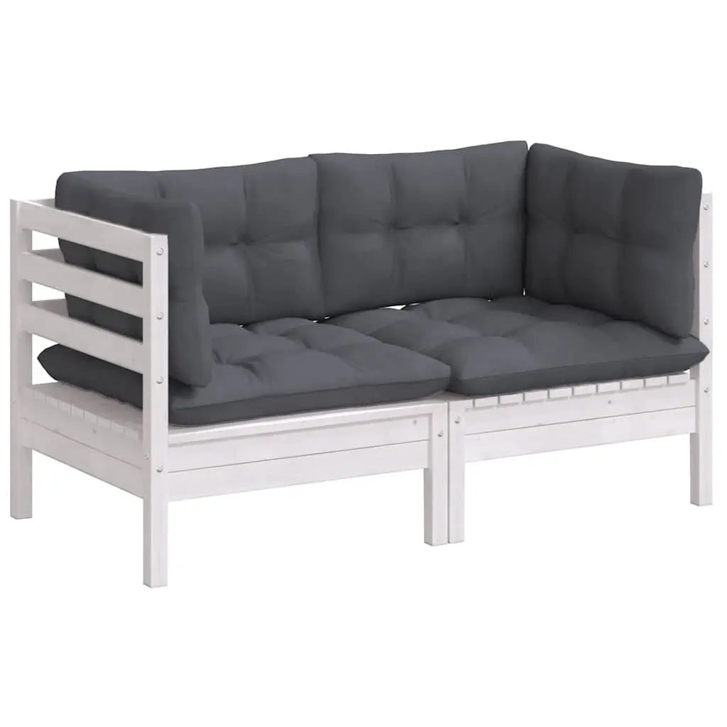 2-Seater Garden Sofa with Soft Cushions