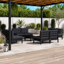 Pinewood Garden Lounge Set 9 Piece Outdoor Furniture