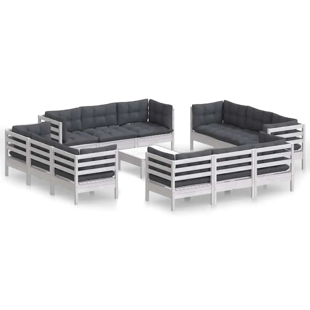 13-Piece Garden Lounge Set with Pinewood Frame