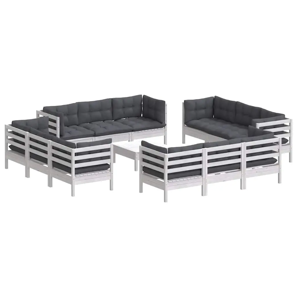 13-Piece Garden Lounge Set with Pinewood Frame