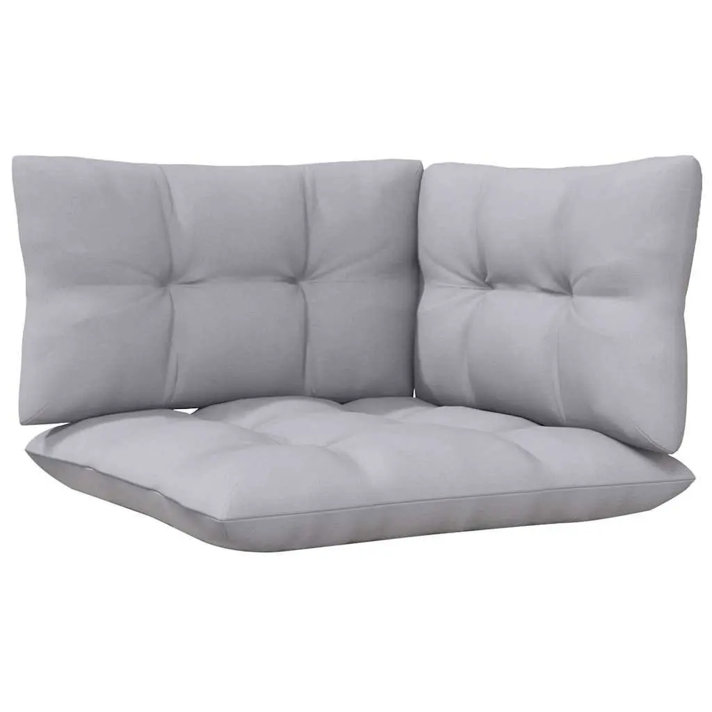 3-Seater Modular Garden Sofa with Grey Cushions