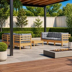High-Quality 7 Piece Modular Garden Lounge Set