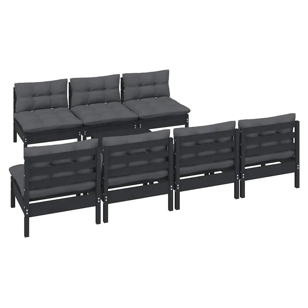 8 Piece Modular Garden Lounge Set with Cushions