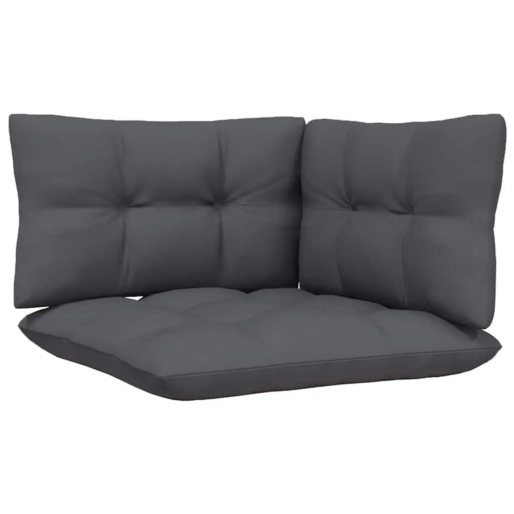 Garden Lounge Set Solid Pinewood 8 Piece Modular Patio Furniture with Cushions White Outdoor