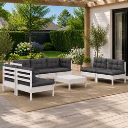 Premium 8 Piece Outdoor Garden Lounge Set with Cushions