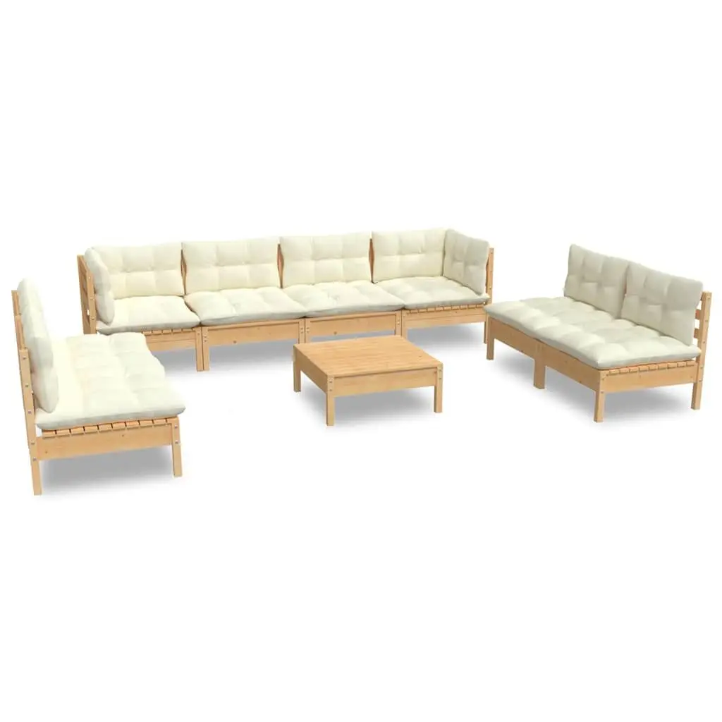 9 Piece Modular Outdoor Patio Lounge Set with Cushions