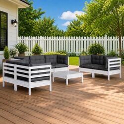 8 Piece Outdoor Patio Lounge Set with Cushions