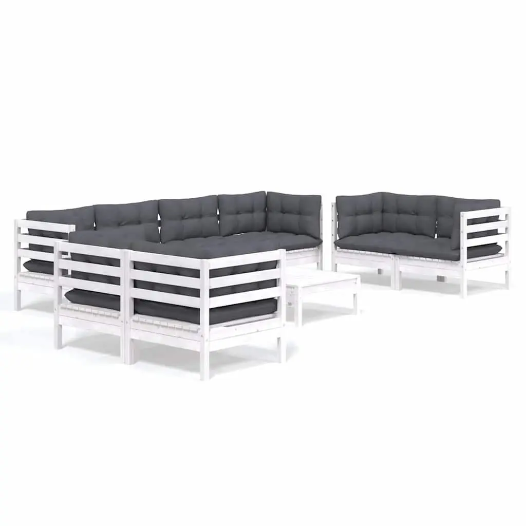 9-Piece Modular Outdoor Lounge Set with Cushions