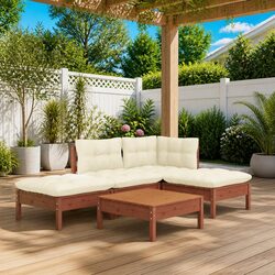 Sturdy 5-Piece Garden Lounge Set with Cushions