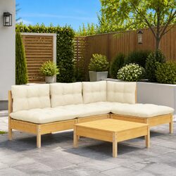 Premium 5 Piece Wooden Garden Lounge Set with Cushions