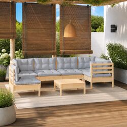 Outdoor Patio Furniture: 7 Piece Garden Lounge Set