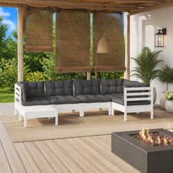 Premium 6 Piece Outdoor Lounge Set with Cushions