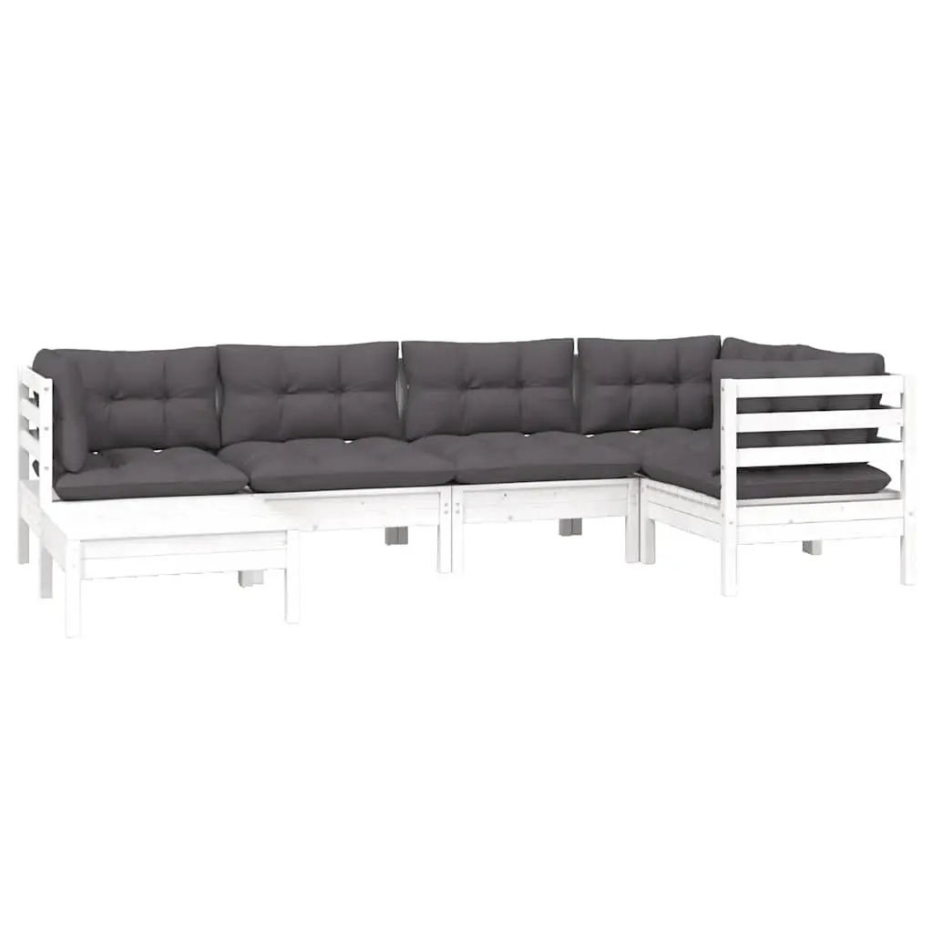 6 Piece Outdoor Lounge Set with Cushions