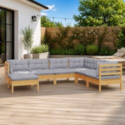 Premium 7 Piece Outdoor Garden Lounge Set with Cushions