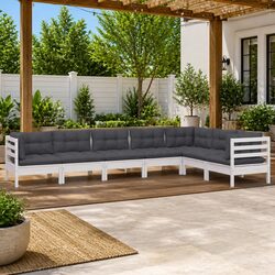 Quality 7 Piece Garden Lounge Set with Cushions