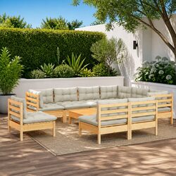 10-Piece Outdoor Patio Furniture Garden Lounge Set
