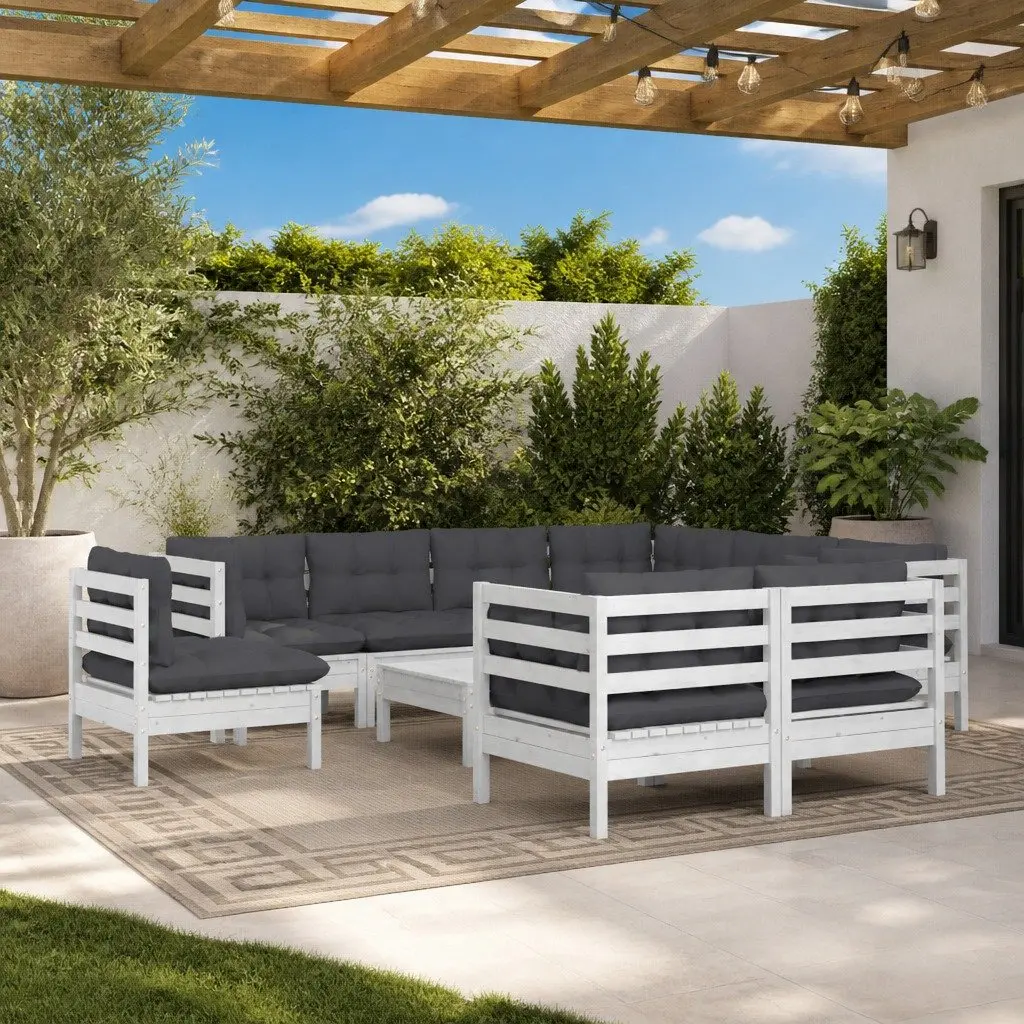 10-Piece Modular Garden Lounge Set with Cushions