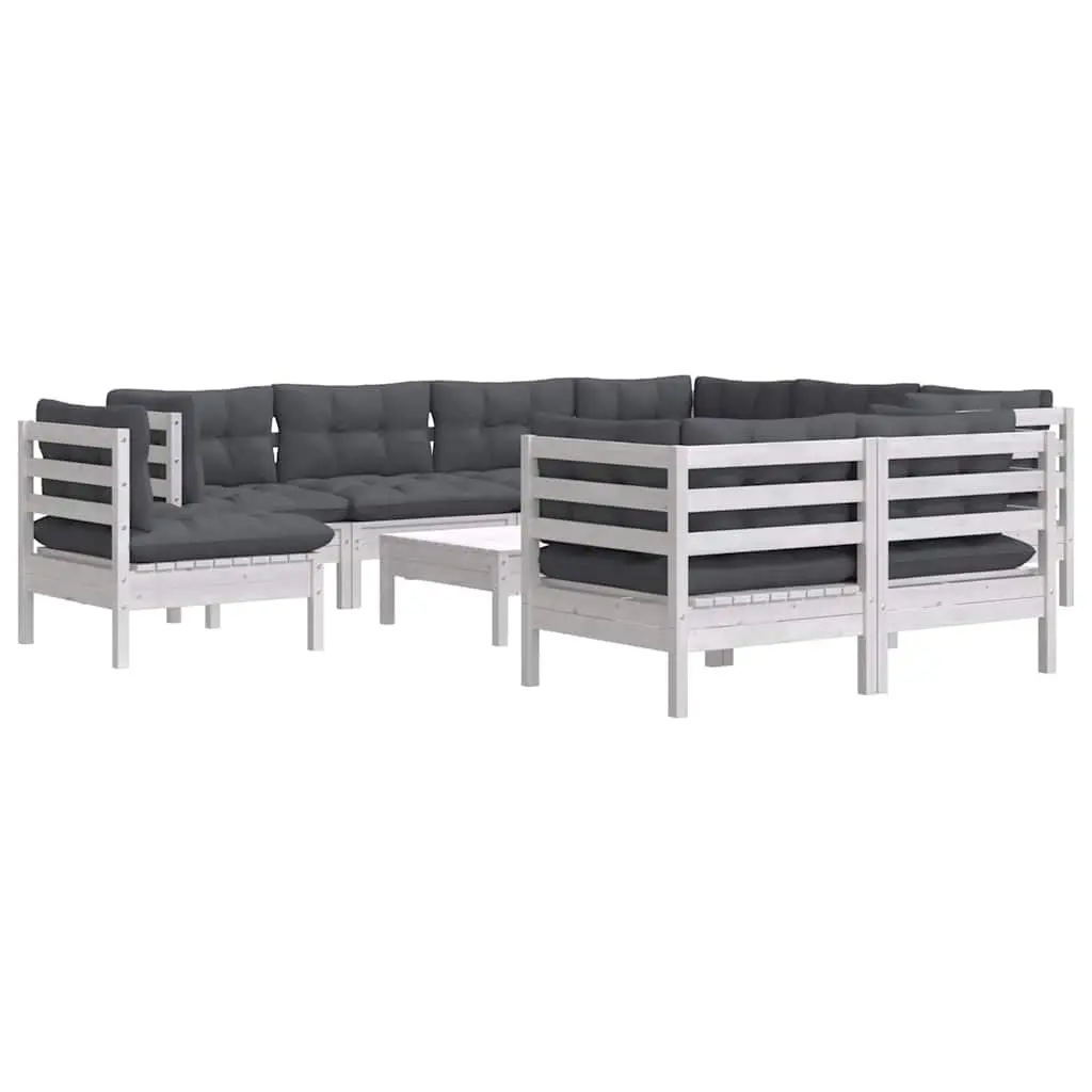 10-Piece Modular Garden Lounge Set with Cushions