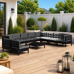 11 Piece Modular Outdoor Lounge Set with Cushions