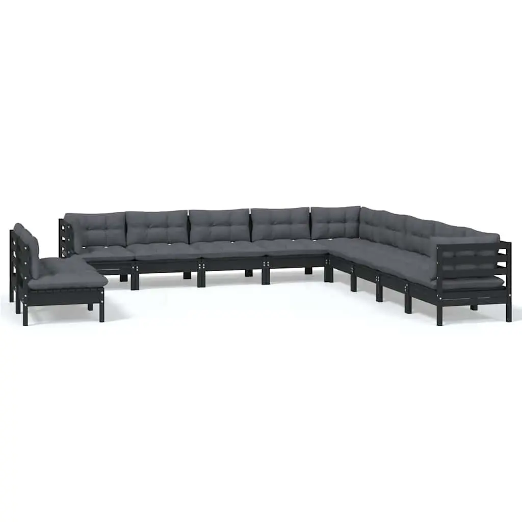 11-Piece Outdoor Lounge Set with Cushions