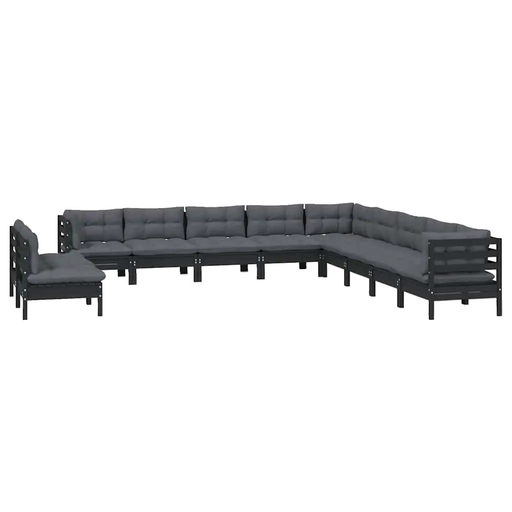 11-Piece Outdoor Lounge Set with Cushions