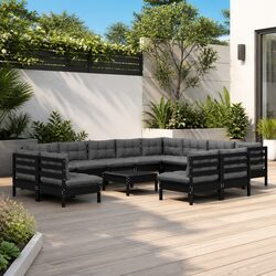 Modular Patio Furniture Set 13 Pieces with Cushions