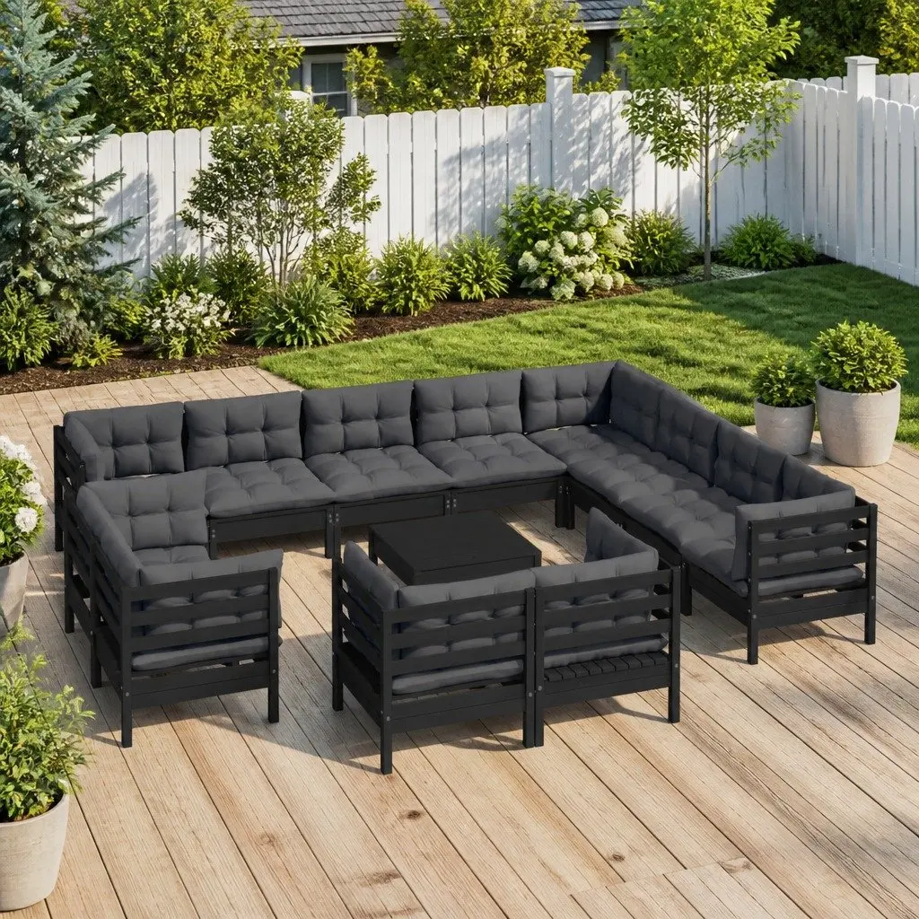 13 Piece Modular Garden Lounge Set with Cushions